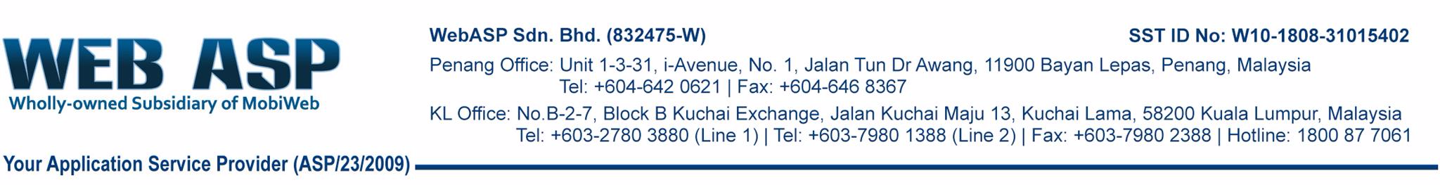 WEB ASP telecommunication service information